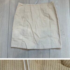 NWT Petal & Pup Genevieve beige corduroy button mini skirt XS